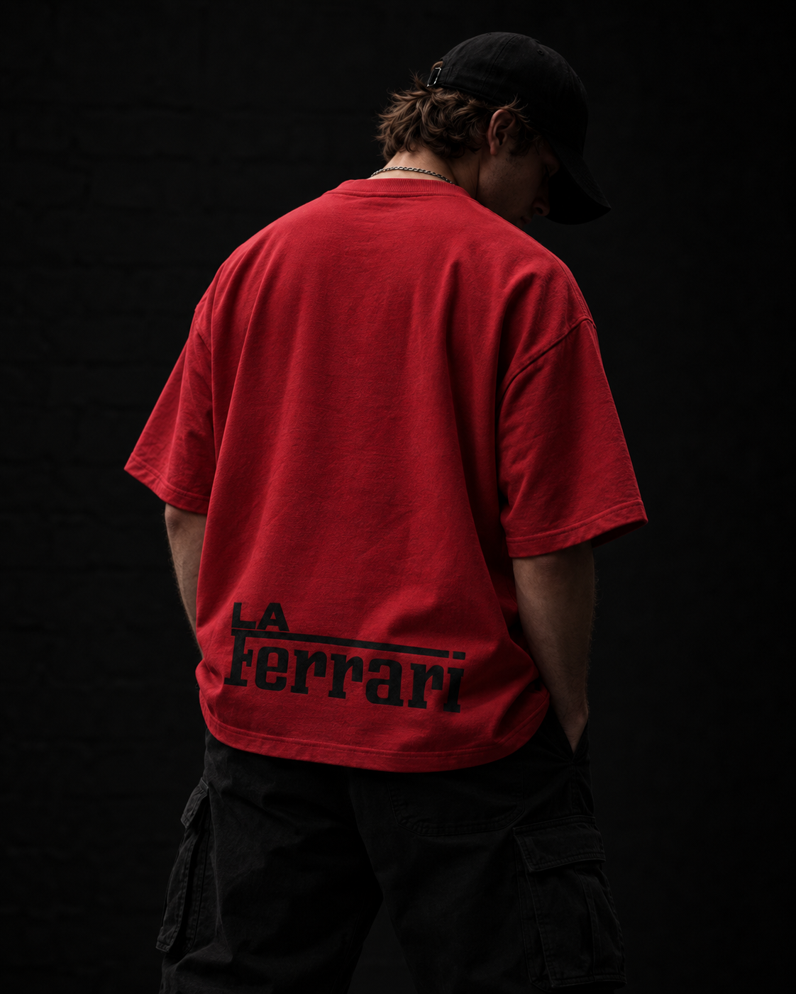 LaFerrari Prancing Horse Embroidered Oversized Tee