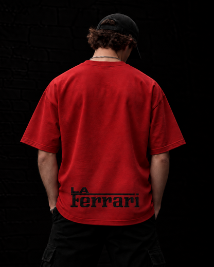 LaFerrari Prancing Horse Embroidered Oversized Tee